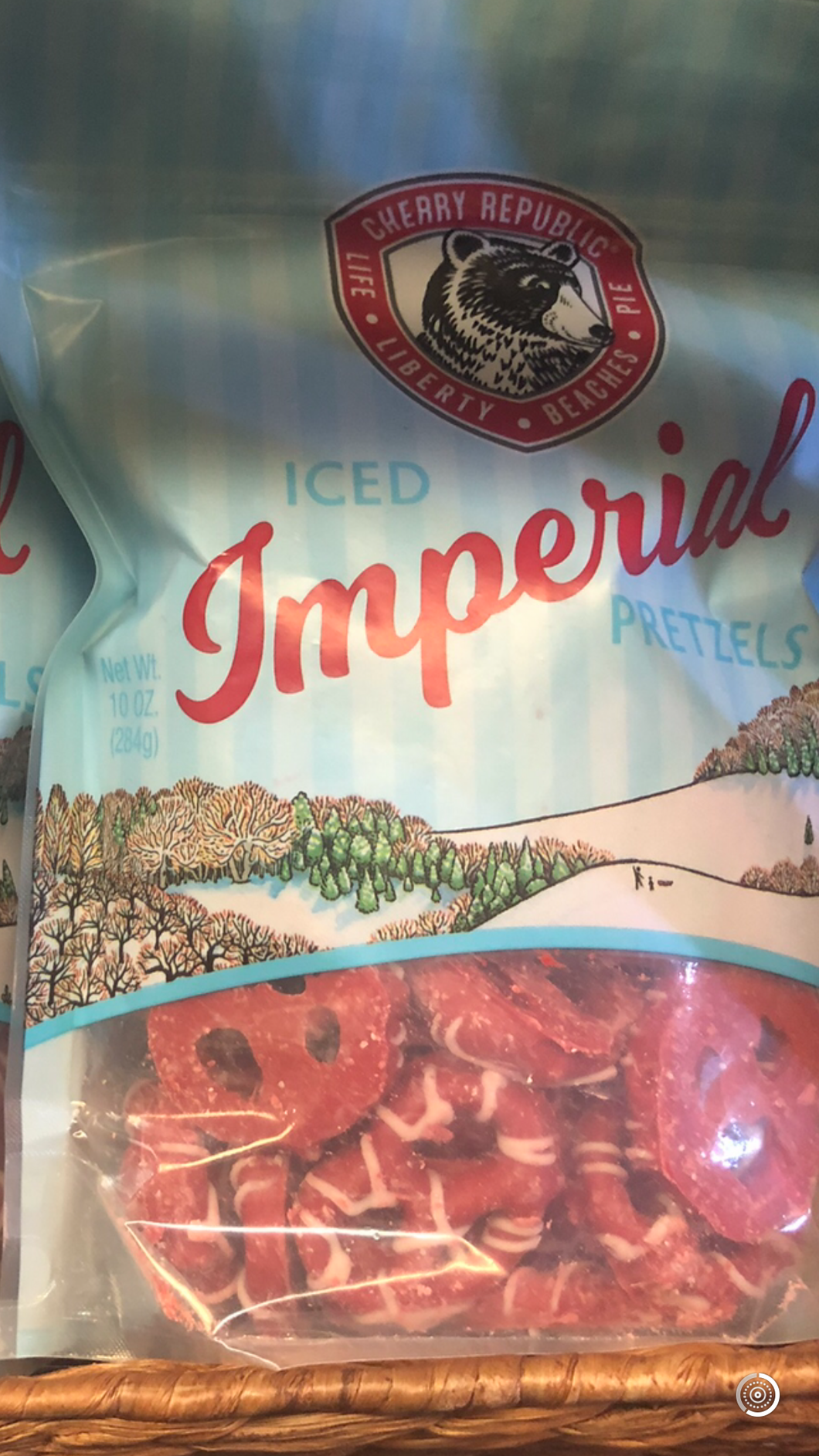 ICED IMPERIAL CHOCOLATE COVERED PRETZELS, CHERRY REPUBLIC